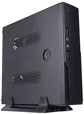 UNYKAch UK 1003 Caja Mini ITX con Fuente de Alimentación 120W – Diseño Ultra Compacto, USB 3.0, Soporte VESA | Ideal para HTPC, Oficinas y Espacios Reducidos