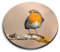 1 x Round MDF Magnet - Red Robin Bird Garden Cute 2062
