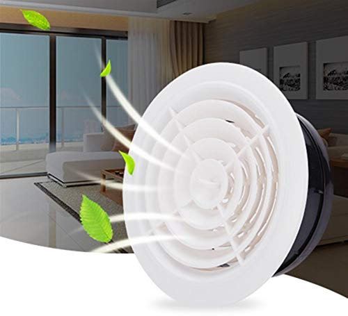 Geeyu ZHaonan-Lüftungsgitter, 1pc 3/4/5/6 Zoll, Louver Air Vent Grille, Ventilator Outlet-Runde, Decke Bad Air Innenwand, Kühlberg Vents Frische P9B8 Product Size : 3inch(75mm)