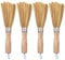 Bürsten Wok,RoadLoo 4 Stück Reinigungsbesen Wok Brush Mini Bambus Langen Griff Bratpfanne Bürsten Küche Reinigungsbürsten Schneebesen Topf Bürste für Guss Eisen Pfanne Spülbecken Haushalt Reinigung