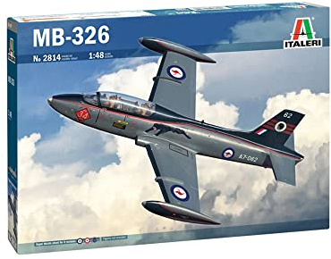 Italeri 2814S - 1:48 Aermacchi MB 326, Modellbau, Bausatz, Standmodellbau, Basteln, Hobby, Kleben, Plastikbausatz, detailgetreu, Mehrfarbig