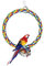 Andiker Columpios de Aves, Columpios de Cuerda de algodón, Puntos de Aterrizaje, Juguetes de Loros para Reducir el aburrimiento de los Loros, Aves, pequeños (18 cm)
