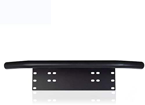 PICAA 23 Inch Front Bumper License Plate Bracket Aluminum Bull Bar Front Bumper Mounting Bracket Holder for Off road LED Work Light Bar(Black, Universal Fit)