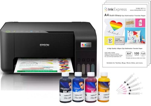 Dye Sublimation Printer Bundle - Epson Ecotank ET2860 inc. Inktec Sublinova Inks & ICC Profile
