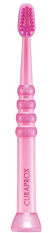 Curaprox Babyzahnbürste – Für Babys Und Kleinkinder | Ultraweiche Borsten Für Sanftes, Freudvolles Zahnputzen | Rosa-pink | Einzelpackung