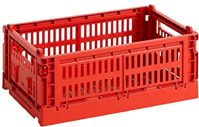 Hay Transportbox Colour Crate S aus recyceltem Polypropylen in der Farbe Red