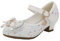 mama stadt Prinzessin Schuhe Mädchen Glitzer Schuhe Kinder Stöckelschuhe Pailletten Cosplay Schuhe Partys Hochzeiten Klett Sandalen Elegante Schuhe mit Absatz, Weiß/ 31