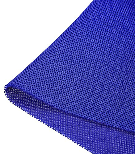 sourcing map Speaker Grill Cloth 40 x 55 Inch Stereo Mesh Fabric Protective Dustproof Cloth for Home Speaker Repair Blue
