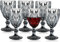 Wine Glasses Set of 6 Crystal Wine Glass 300 ml, Red White Goblets Stemware Glass Set, Vintage Red Wine Glasses, Christmas Goblet Set, Highball Glasses Cocktail Glasses for Party, Wedding, 10 Oz