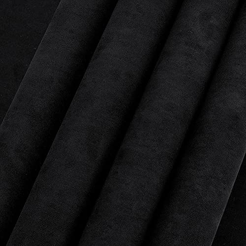 OLYCRAFT 100x43cm Schwarzes Kunstleder Buchbindetuch Buchtuch Bucheinband Samtoberfläche Mit Buchleinen Mit Papierrücken Eng Gewebtes Buchleinen Zum Buchbinden Samtboxen Zum Basteln