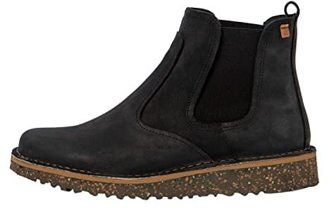 El Naturalista Damen Ankle Boots Yggdrasil, Frauen Stiefeletten,flach,Stiefel,Bootee,Booties,halbstiefel,Kurzstiefel,Black,37 EU / 4 UK