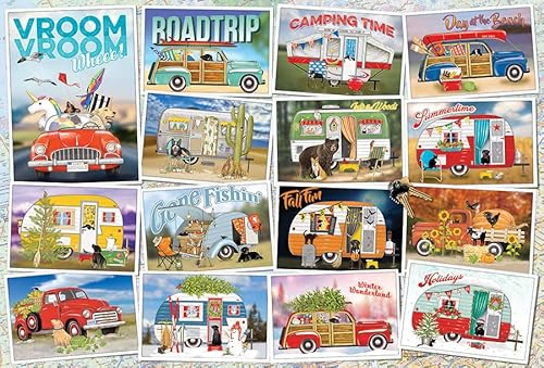 Cobble Hill 2000 Teile Puzzle – Vroom Vroom – Musterposter im Lieferumfang enthalten