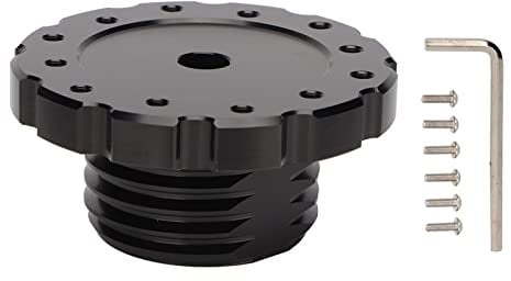 Gaming Steering Wheel Hub Adapter, Sturdy Aluminum Alloy Simulation Racing Game Steering Wheel Adapter for TX T300 T500 TS PC TS XW T GT Servo Base(Black)