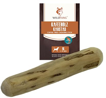 Wildfang® Coffee Wood Dog Chew w/Salmon Oil - Durable Dog Toys for Aggressive Chewers, Dental Stick for Teething Puppy, Training for Chewing Muscles, Coffee Tree Sticks for Small Dogs (Under 15 kg)