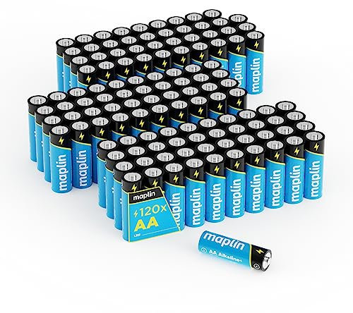 Maplin 120x AAA LR03 1.5V Alkaline Batteries (Triple A) 10 Year Shelf Life High Performance