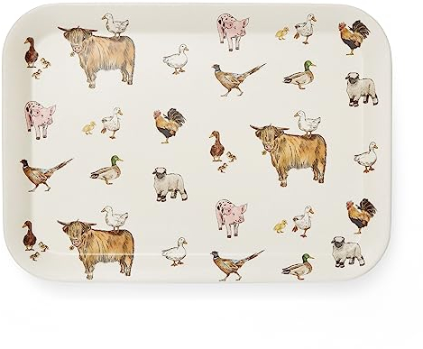 Cooksmart British Designed Large Serving Tray | Dinner Tray For Multiple Uses Around The Home (Buttercup Farm - L)