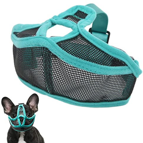 Maulkorb Französische Bulldogge, Maulkorb für Hunde, Hundemaulkorb mit Kurzer Schnauze, Mesh Verstellbar Maulkorb Französische Bulldogge, für Anti-Beißen, Anti-Bell-Lecken,für Französische(S)