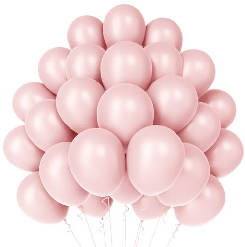 WAREHOUSE Ballon Rose 50 Pièces 12 30 cm, Ballon Gonflable Hélium, ballons d'anniversaire,Décoration pour Anniversaire, mariage,Baptême, Fete, décoration de diplôme.(Pink tendre-23)