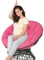 Hsivtns Papasan Sitzauflagen GartenmöBel,Sessel Kissen Runder Papasansessel Sitzauflagen Handgefertigt Polster für Hollywoodschaukel,Rosa,50×50cm