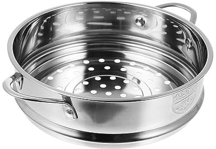 Gadpiparty Vaporiera in Acciaio Inossidabile per Ristorante Domestico Griglia per Cottura a Vapore da 18 Cm Facile da Pulire E Trasportare