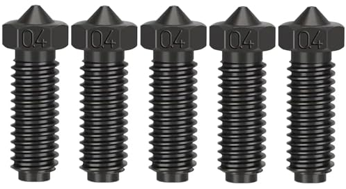 HzdaDeve Edelstahl Düsen 0.4MM Gewinde gehärtete Düsen Hochtemperatur spitze verschleißfeste Düse für Anycubic Kobra 2/Kobra 2 Neo/Kobra 2 Pro/Kobra 2 Plus 3D Drucker Ersatz (5PCS)
