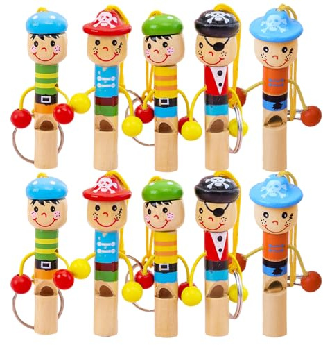 Silbatos de Madera para Niños,Yiyifor 10 Pieza Silbatos Infantiles de Madera,Silbato Juguetes Silbatos,Juguetes Infantiles,para Fiestas,Juegos,Entretenimiento,Fiestas