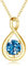 FANCIME London Blue Topaz Kette Dezember Geburtstein Halskette Damen Gelbgold Vergoldet Sterling Silber Infinity Anhänger Mütter Tag Feiner Schmuck Geschenke für Mutter