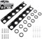 Porte-outils pour remorque puzzlegame, Support de remorque de camion paysager à 6 outils, Support de pelle de lit de camion 2 pièces avec œillets en caoutchouc, accessoires