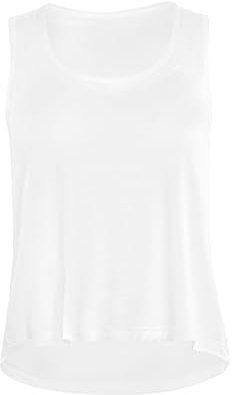 Winshape Damen Seidig Weiches Bambus-Tanktop Bamt001 Trägershirt Cami Shirt, Weiß, L EU