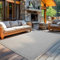 Carpetsale24 In- & Outdoor Teppich Wetterfest 160 x 230 cm Einfarbig Grau - Waschbar, Wasserfest, Pflegeleicht und Flachgewebe - Ideal für Balkon, Garten, Terrasse und als Küchenteppich