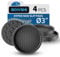 Ø76mm Furniture Coasters, Sofa Non-Slip Cups, Bed Wheel Stoppers for Wooden Floors, Non Slip Pads & Floor Protectors for Furniture Legs, 4 Pcs Black