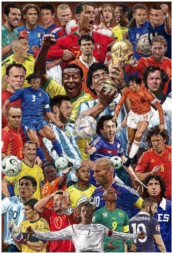 Legendäre Fußballposter - 28 x 43 cm A3 - gerollt geliefert - Coole Poster - Kunstposter - Poster & Drucke - Wandposter