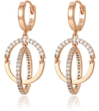 XUPING Ohrringe Gold Creolen für Damen Klein Hängend mit Zirkonia Sommer 18k Vergoldet Hypoallergen Wasserfest Mode Schmuck
