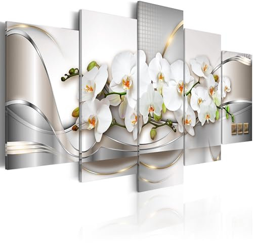 B&D XXL - Peinture acrylique Abstrait 150x75 cm - Effet texturé ou coup de pinceau - Décoration avec finition faite à la main - Salon chambre - Finition artisanale - Artistique a-A-0004-b-n