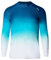 SURFEASY Men's Long Sleeve Rash Vest Swim Shirt, UPF 50+ Sun Protection Quick Dry Surf Swimming Fishing Hiking Shirts T-Shirt(Green Gradient,M)