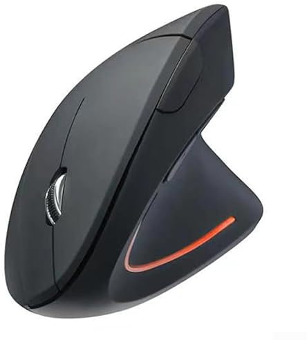Eawfgtuw Souris optique sans fil verticale rechargeable - Ergonomique - Lumineuse - Souris optique silencieuse - Noir