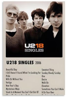 U2 U218 Einzel-Poster, Wandkunst, dekoratives Gemälde, Schlafzimmer, Gemälde, Poster, 20 x 30 cm, ungerahmter Stil