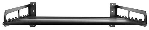 Space Aluminum Microwave Oven Shelf, Black Wall Mounted Rack with Punching Installation for Dormitories, Apartments, Kitchens or Bedrooms, Great for Small Spaces, Simple and