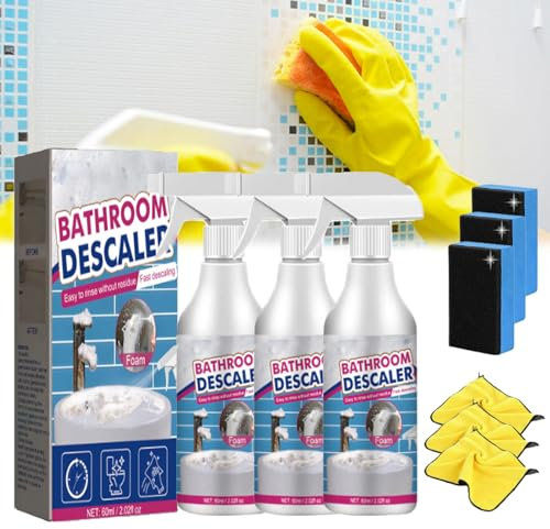 Bathroom Descaler Cleaner, Bathroom Descaler Stubborn Stains Cleaner, Bathroom Descaler Cleaner Spray, Bathroom Descaler Cleaner Foam, Bathroom Descaler Cleaner For Glass Shower Doors (3)