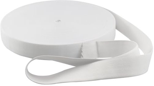 Cragmut 30MM Gummiband, 40 Meter, Weiß, Polyester, Für Nähen, Änderungen, Handwerk