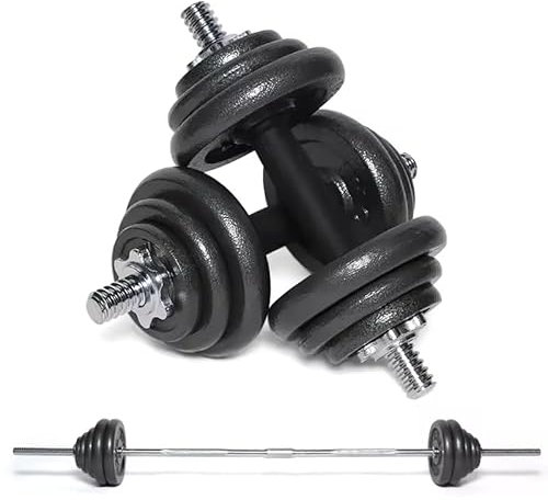 Strongway® 30KG 40KG 50KG SETS Adjustable Dumbbells Barbell Weights Set - for Home Gym Fitness Cast Iron Free Weights Bar Strength Training Equipment Weight Lifting (40KG)