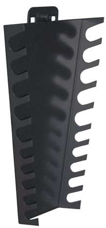 ADB Lochwand Werkzeughalter mit 10 Auflagen für Ringschlüssel Maulschlüssel Gabelschlüssel Zubehör, Farbe (RAL):Tiefschwarz (RAL 9005), Ausführung:145-75 x 220 mm