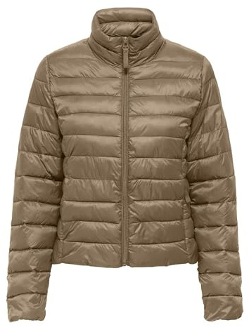 ONLY Women's Onltahia Lw Quilted Jacket Noos OTW, Cocoa Créme, xx_l