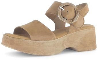 Gabor Damen Riemchensandalen, Frauen Sandalen,Sommersandalen,Sommerschuhe,Freizeitschuhe,offene Schuhe,Strandschuhe,Absatz,Walnut,39 EU / 6 UK