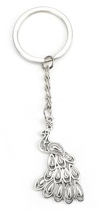 Tranbath Schlüsselanhänger Mit Schlichten Pfau-Charm Aus Eisen, Persönliche Geschenke Für Frauen, Geburtstagsgeschenke, Romantische Paargeschenke Und Kleine Aufmerksamkeiten Für Freunde Und Kollegen