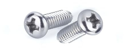 Haroar 15 uds/20 Piezas Tornillo de Cabeza Plana empotrada en Cruz máquina métrica Tornillo de Cabeza Redonda 304 Acero Inoxidable M6 M8(6mm,M6 20PCS)