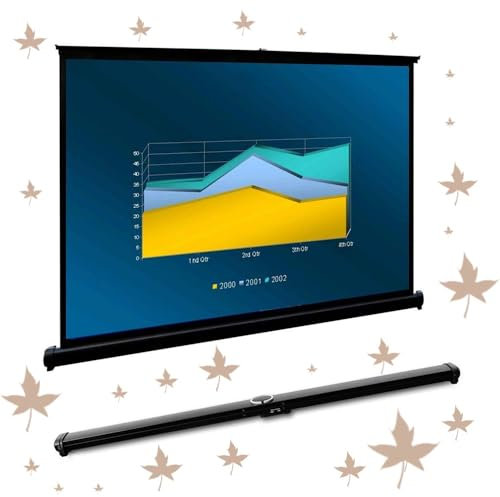 BBERHFNFZK 20 30 40 50 Pantalla De Proyector De Sobremesa Pantalla De Proyección De Cine En Casa HD Pantalla Proyector Retráctil Pequeña Pantalla Portátil Exterior(40 4:3)