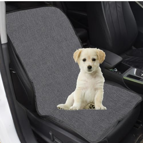 bangminda Autositzbezug vorne für Hund Kratzfest Haustier Autoschutz Auto-Vordersitzbezug für Hund Hundesitzbezug für Auto Sitzbezug des Autos für Hunde Universal Bezug des Vordersitzes, Grau