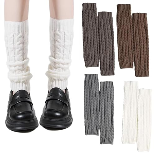 fshxj Stulpen,4Paar Leg Warmers,Beinstulpen Damen,Winterkleid Beinwärmer,Winter Stulpen