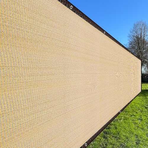 sourcing map Brise-vue de clôture 2,1 x 2,1 m (4 m²) en maille pour balcon, terrasse, jardin, porche, plantes, kaki